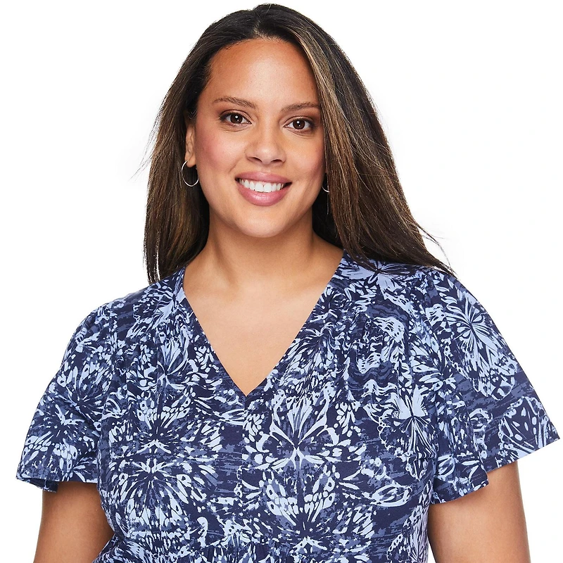 Lane Bryant Women's Plus Printed T-Shirt Dress