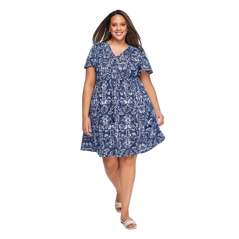 Lane Bryant Women's Plus Printed T-Shirt Dress