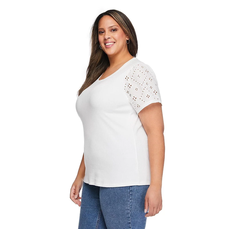 Haut à manches avec œillets Lane Bryant Plus pour femmes