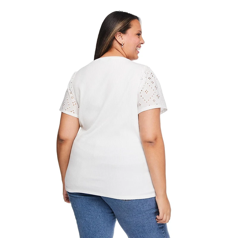 Haut à manches avec œillets Lane Bryant Plus pour femmes