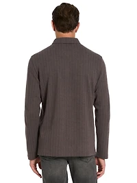 VAN HEUSEN LONG SLEEVE HERRINGBONE POLO
