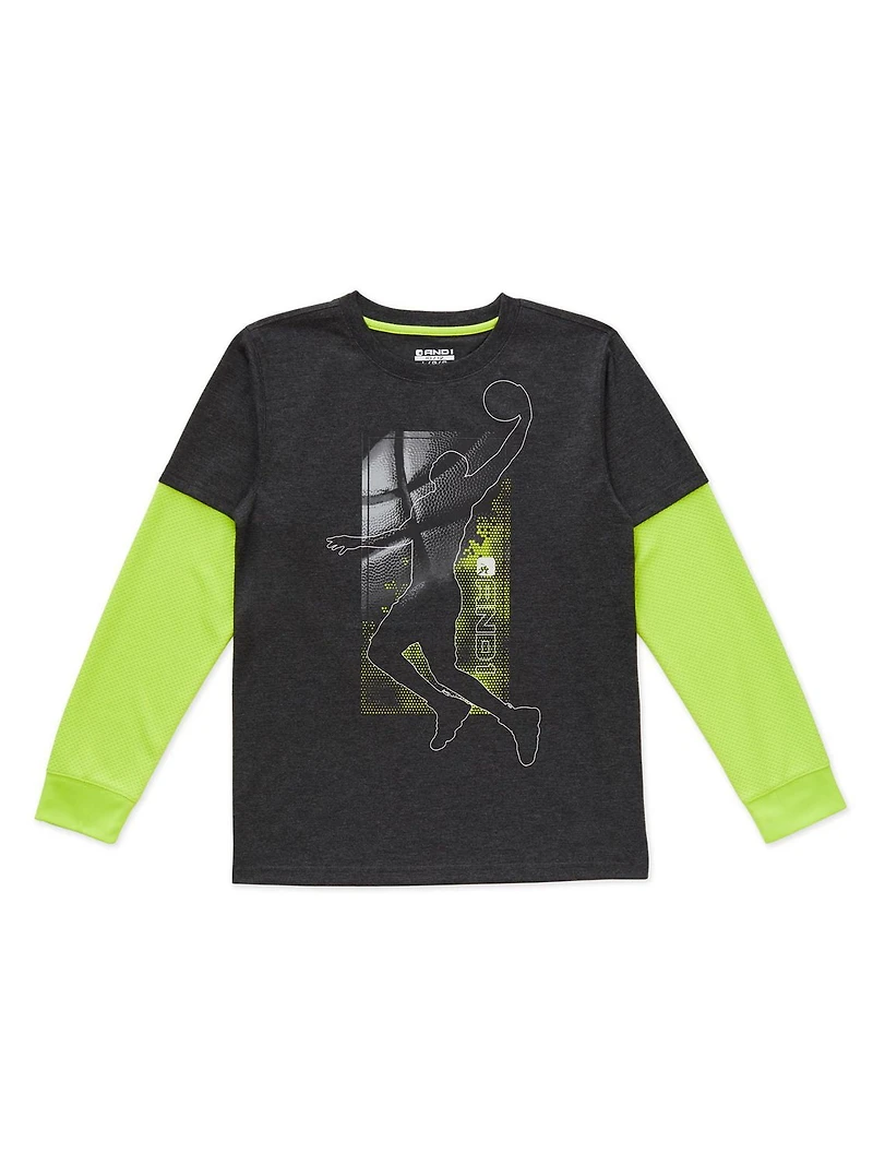 AND1 T-shirt graphique Slam Dunk pour garçons, tailles 4 à 16