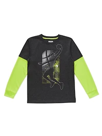 AND1 T-shirt graphique Slam Dunk pour garçons, tailles 4 à 16