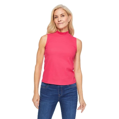 Iyla Women's Mock Neckline Rib Top