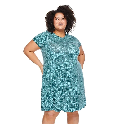 George Women's Plus Swing Dress, Sizes 1X-4X
