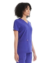 Haut d’uniforme médical sportif à encolure en V en tissu extensible Scrubstar pour femme WC662
