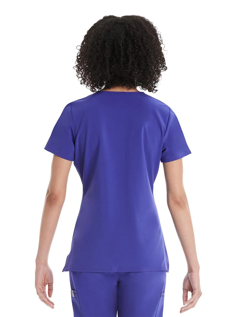 Haut d’uniforme médical sportif à encolure en V en tissu extensible Scrubstar pour femme WC662