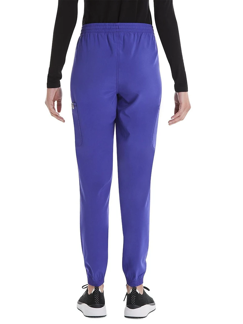 Pantalon d’uniforme médical cargo sportif de style jogging en tissu extensible avec cordon de serrage Scrubstar pour femme WC257