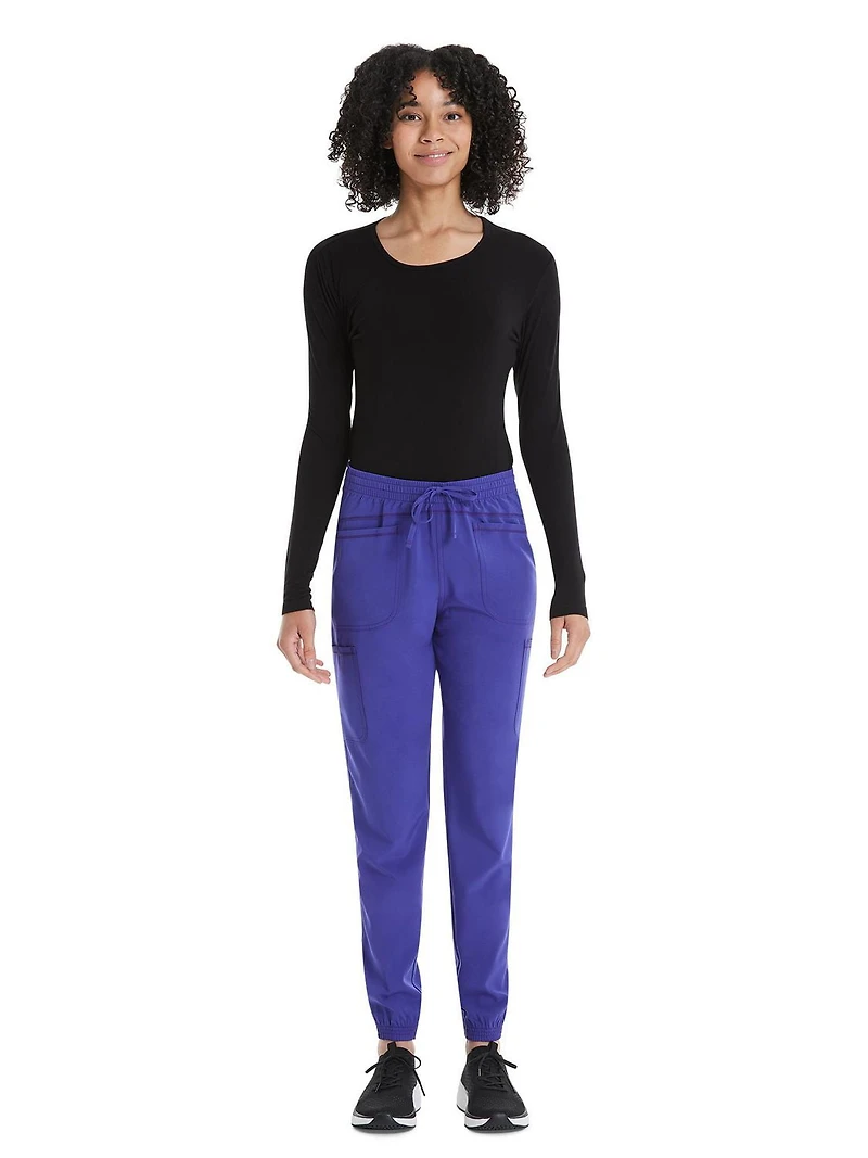 Pantalon d’uniforme médical cargo sportif de style jogging en tissu extensible avec cordon de serrage Scrubstar pour femme WC257