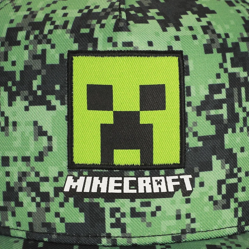 Chapeau Snapback Minecraft Creeper Avec Camouflage Numérique