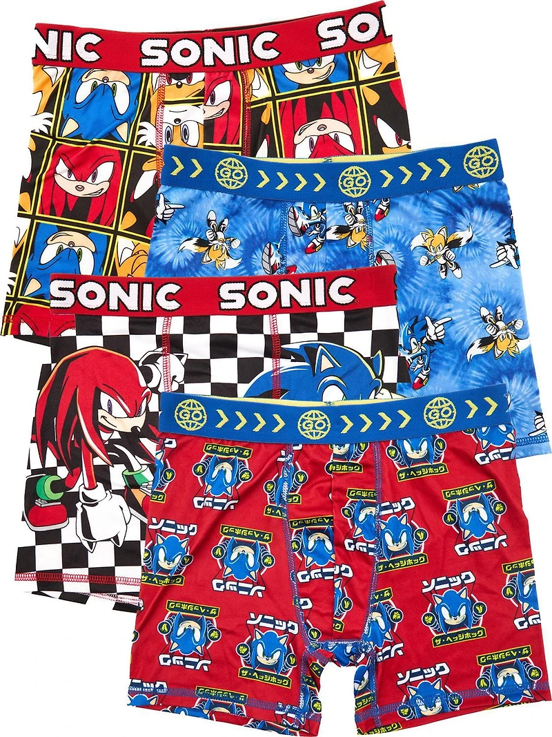 Sonic The Hedgehog Boys' 4-Pack Boxer Briefs