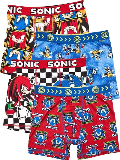 Sonic The Hedgehog Boys' 4-Pack Boxer Briefs