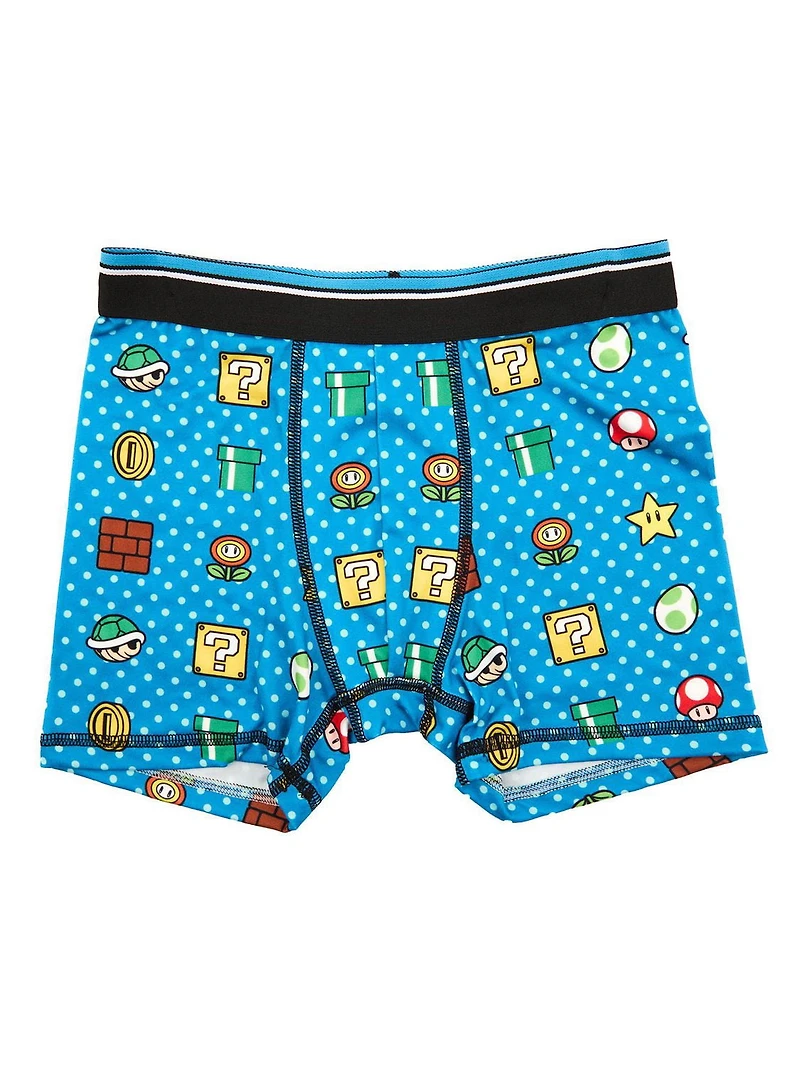 Super Mario Boys' 4-Pack Boxer Briefs