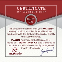 Massete Sterling Silver Floating Solitaire Necklace Pendant for Girls Simulated Diamond Birthstone April