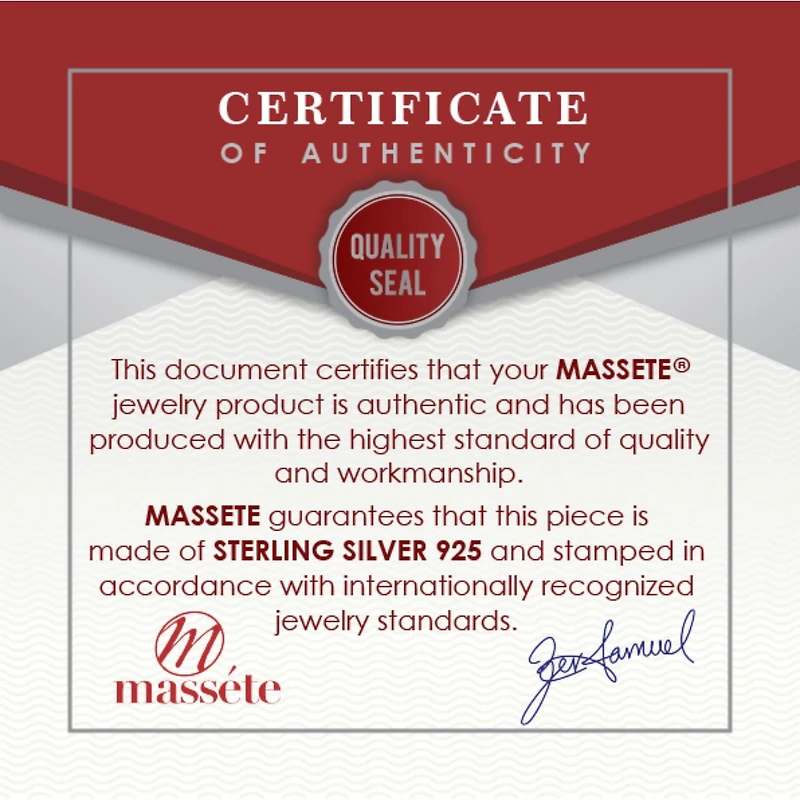 Massete Sterling Silver Floating Solitaire Necklace Pendant for Girls Simulated Birthstone May