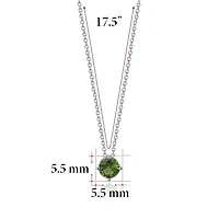 Massete Pendentif collier solitaire flottant en argent sterling pour fille pierre de naissance simulée août
