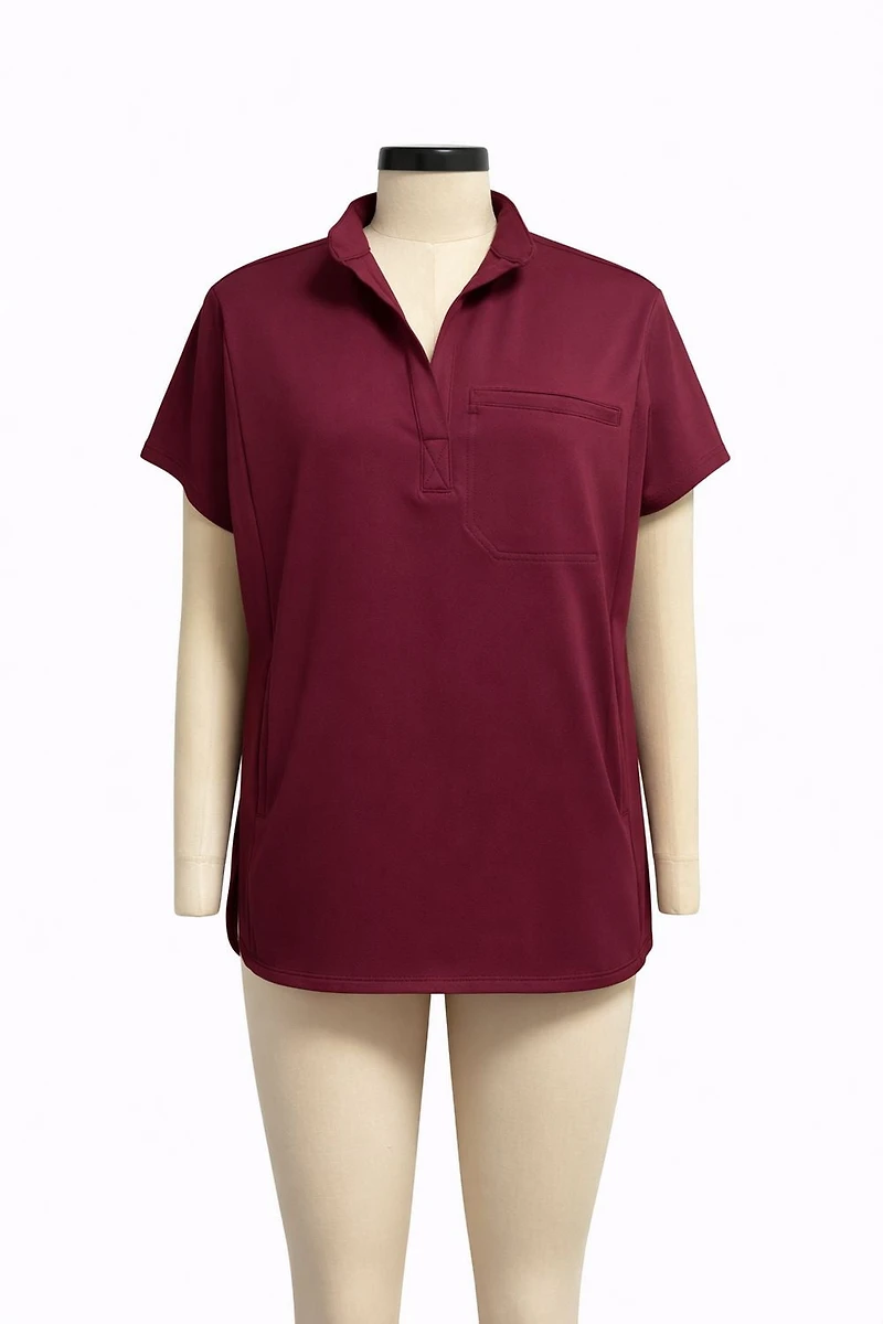 FLEX SCRUBS™ ladies collared v neck