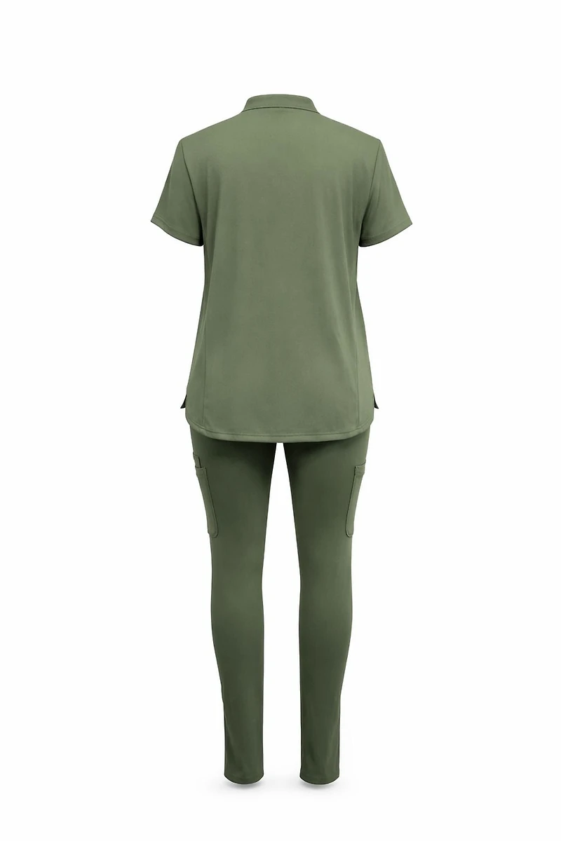FLEX SCRUBS™ ladies collared v neck