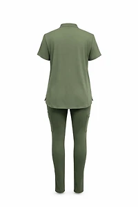 FLEX SCRUBS™ ladies collared v neck
