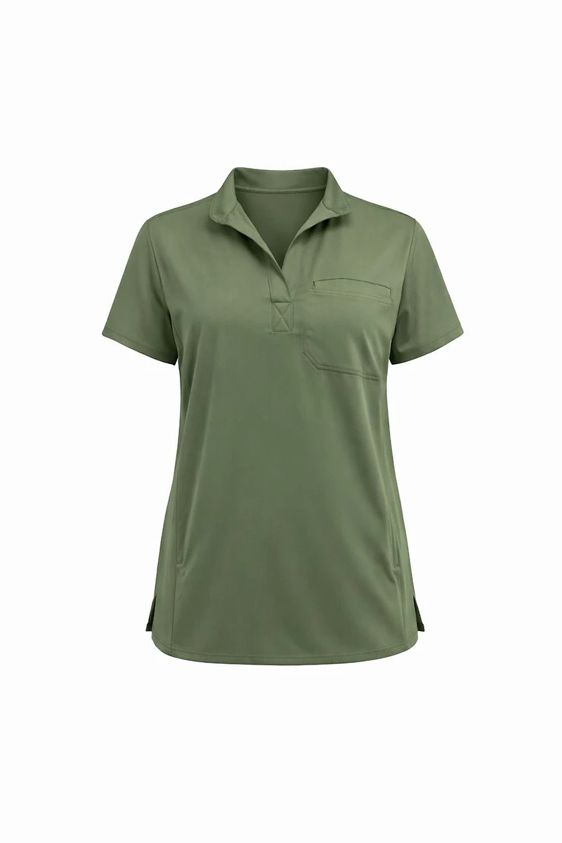 FLEX SCRUBS™ ladies collared v neck