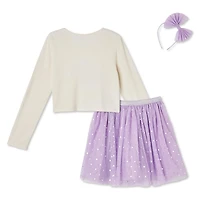 Ensemble 3 pièces avec haut en hacci et tutu George pour filles