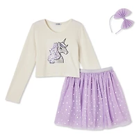 Ensemble 3 pièces avec haut en hacci et tutu George pour filles