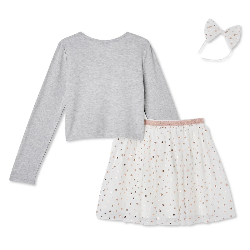 George Girls' Hacci Top and Tutu 3-Piece Set