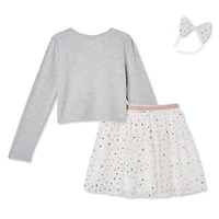 George Girls' Hacci Top and Tutu 3-Piece Set