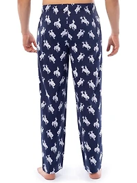 Wrangler Men's Printed Jersey Knit Sleep and Lounge Pajama Pant, Navy