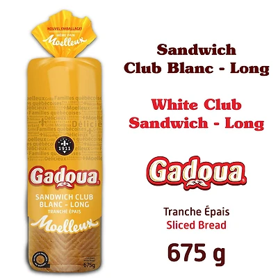 Gadoua® Moelleux White Long Sandwich Bread, 675 g