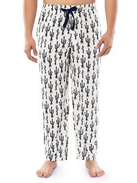 Pantalon Pyjama en jersey pour hommes, crème avec imprimé de cactus de Wrangler