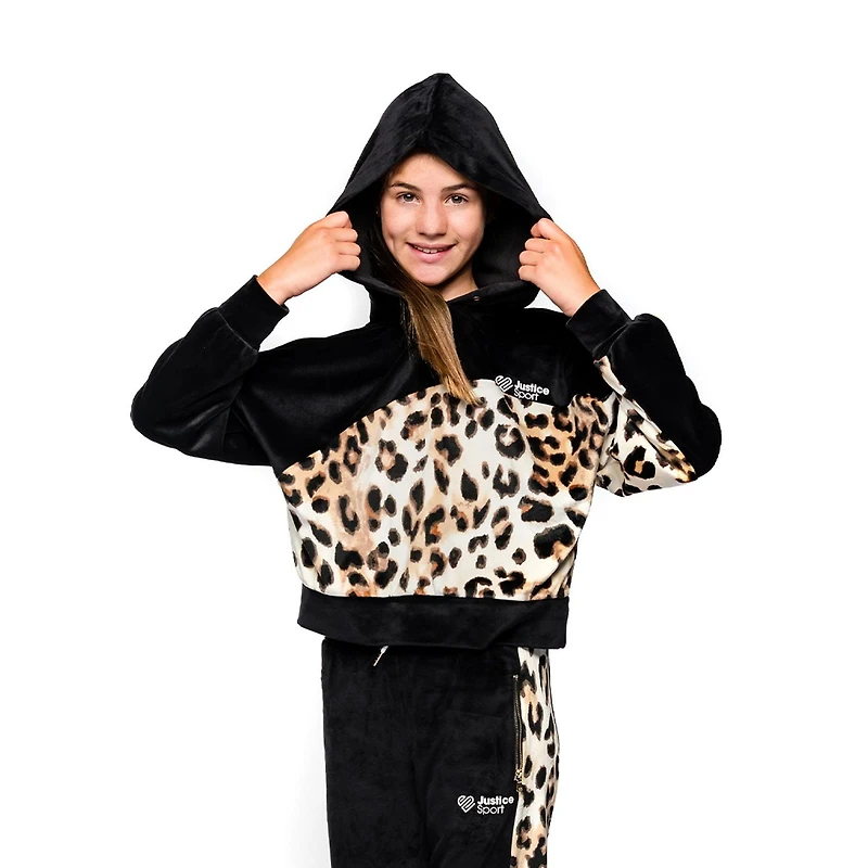 Sweat à capuche à manches longues pour filles Justice Animal