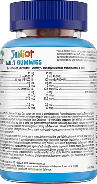 Centrum Junior MultiGummies Multivitamin/Multimineral Supplement, Cherry, Berry, and Orange Flavours, 70 count