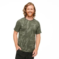 T-shirt jacquard camouflage Athletic Works pour hommes