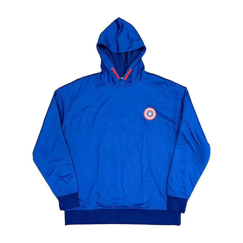 Marvel Men's Captain America Reversible Long Sleeve Hoodie