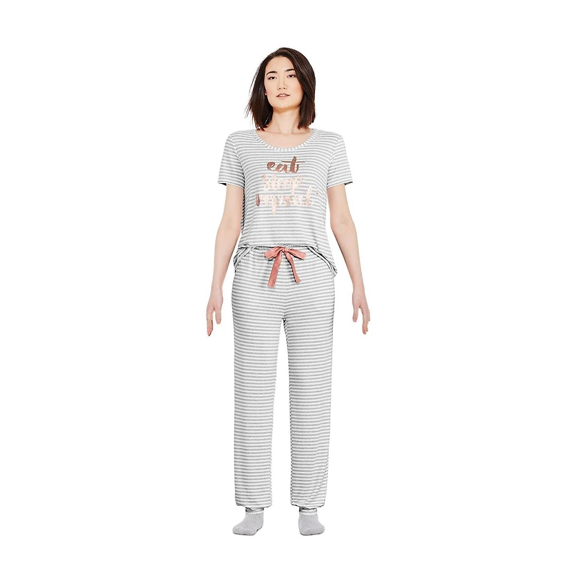 George Women's Hacci Jersey Pajamas 2-Piece Set