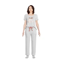 George Women's Hacci Jersey Pajamas 2-Piece Set