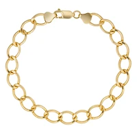 Quintessential 14KT Gold Filled Open Flat Curb Bracelet 8.5"