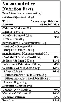 La Reclote de St-Methode La Recolte De St-Methode Home Style Oat Sliced Bread