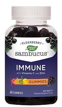 Sambucus Soins antirhume et antigrippe Gélifiés pour enfants, 60 gélifiés Soins antirhume et antigrippe