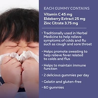 Sambucus Soins antirhume et antigrippe Gélifiés pour enfants, 60 gélifiés Soins antirhume et antigrippe