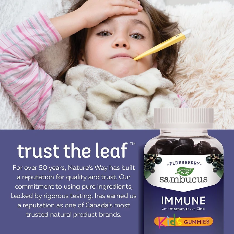 Sambucus Soins antirhume et antigrippe Gélifiés pour enfants, 60 gélifiés Soins antirhume et antigrippe
