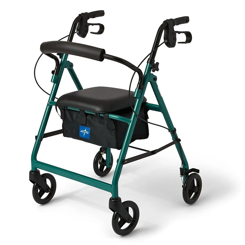 Medline Basic Rollator with 6" Wheels, Green