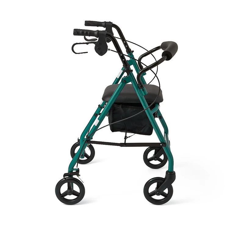 Medline Basic Rollator with 6" Wheels, Green