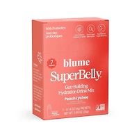 BLUME SuperBelly Gut-Building Hydration Powder with Probiotics Peach Lychee Flavoured
