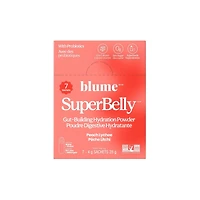 BLUME SuperBelly Poudre Digestive Hydratante avec des probiotiques - Saveur pêche litchi