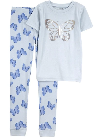 Carter's Child of Mine Fil Ensemble pyjama 2 pièces - Papillon bleu