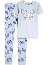 Carter's Child of Mine Fil Ensemble pyjama 2 pièces - Papillon bleu