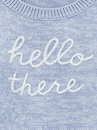 Carter's Child of Mine IB 2PC Sweater Set- Blue Hello There