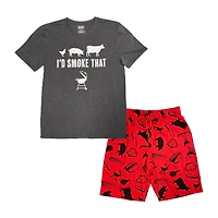 Mad Engine Men's Smoke That 2 Piece Sleepwear Set